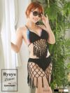 水着 かぎ編みフリンジデザイン三角ビキニ ENA かずへー 着用【Ryuyu】