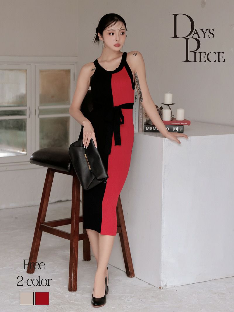 インポート風アメスリ同伴ワンピース 韓国ドレス【DAYS PIECE】