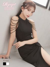 バースデーゴージャスミニドレス【Ryuyu】(S/M/L)(ブラック/ホワイト)