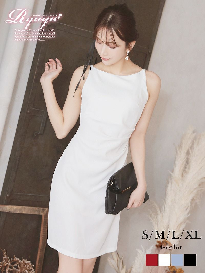 シンプルタイトミニドレス【Ryuyu】