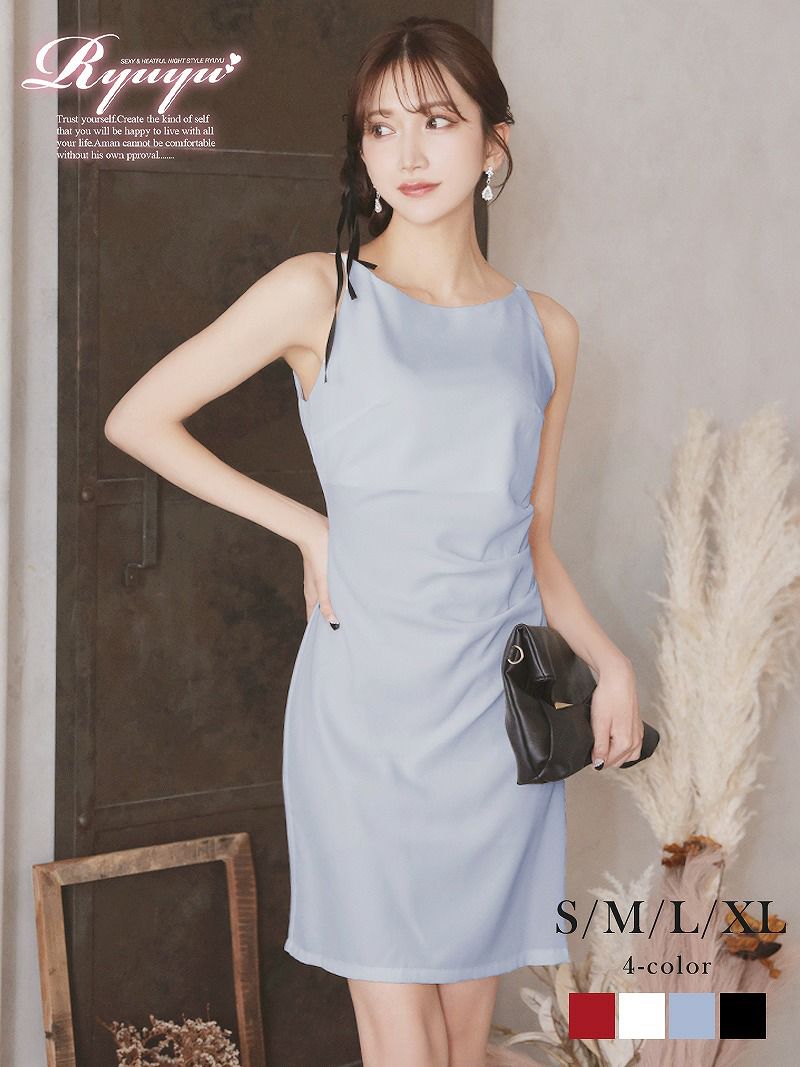 フォーマルシンプルミニドレス【Ryuyu】