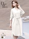 袖コンシャス膝丈ワンピース【DaysPiece】
